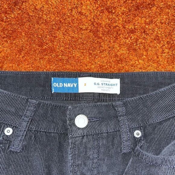 Old Navy O.G  straight jeans Black corduroy size 2 - Picture 4 of 5